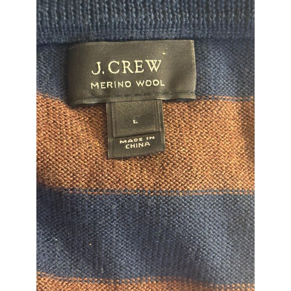 j‎ crew merino wool sweater v neck preppy dark academia old money quiet luxury L - Picture 8 of 9
